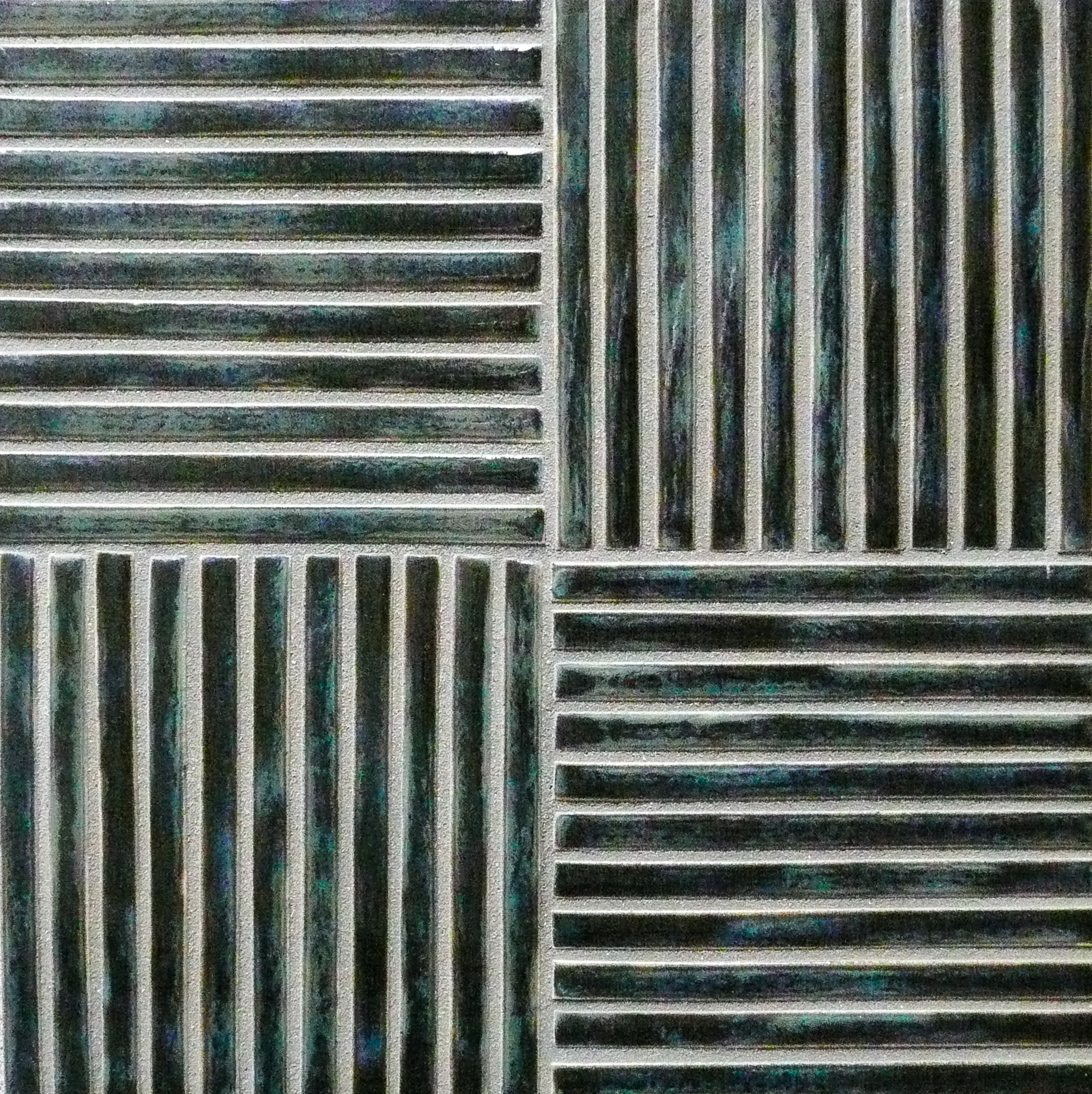 Box Herringbone — Firebox Tile by Ruth Frances Greenberg